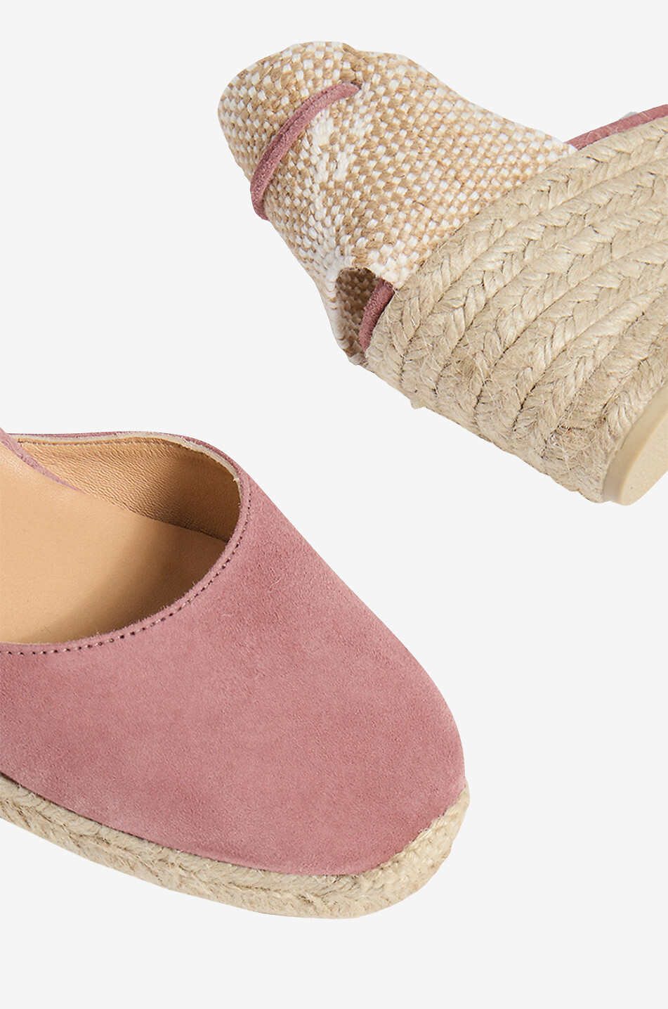 CASTANER Espadrilles compensées en daim Carina 80 Femme ROSE FONCÉ 5