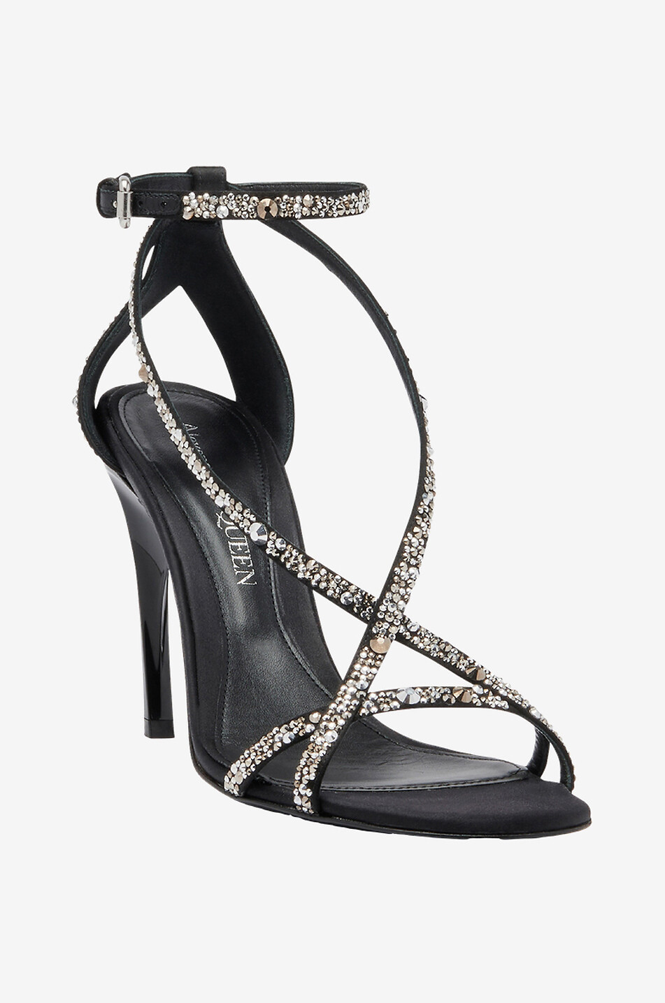 Amadillo 95 heeled silk and crystal sandals
