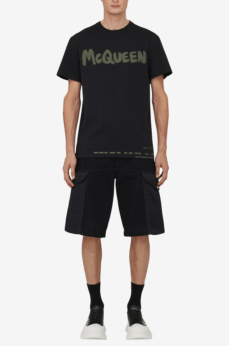 ALEXANDER McQUEEN Kurzarm-T-Shirt mit Print McQUEEN Graffiti Herren SCHWARZ 2