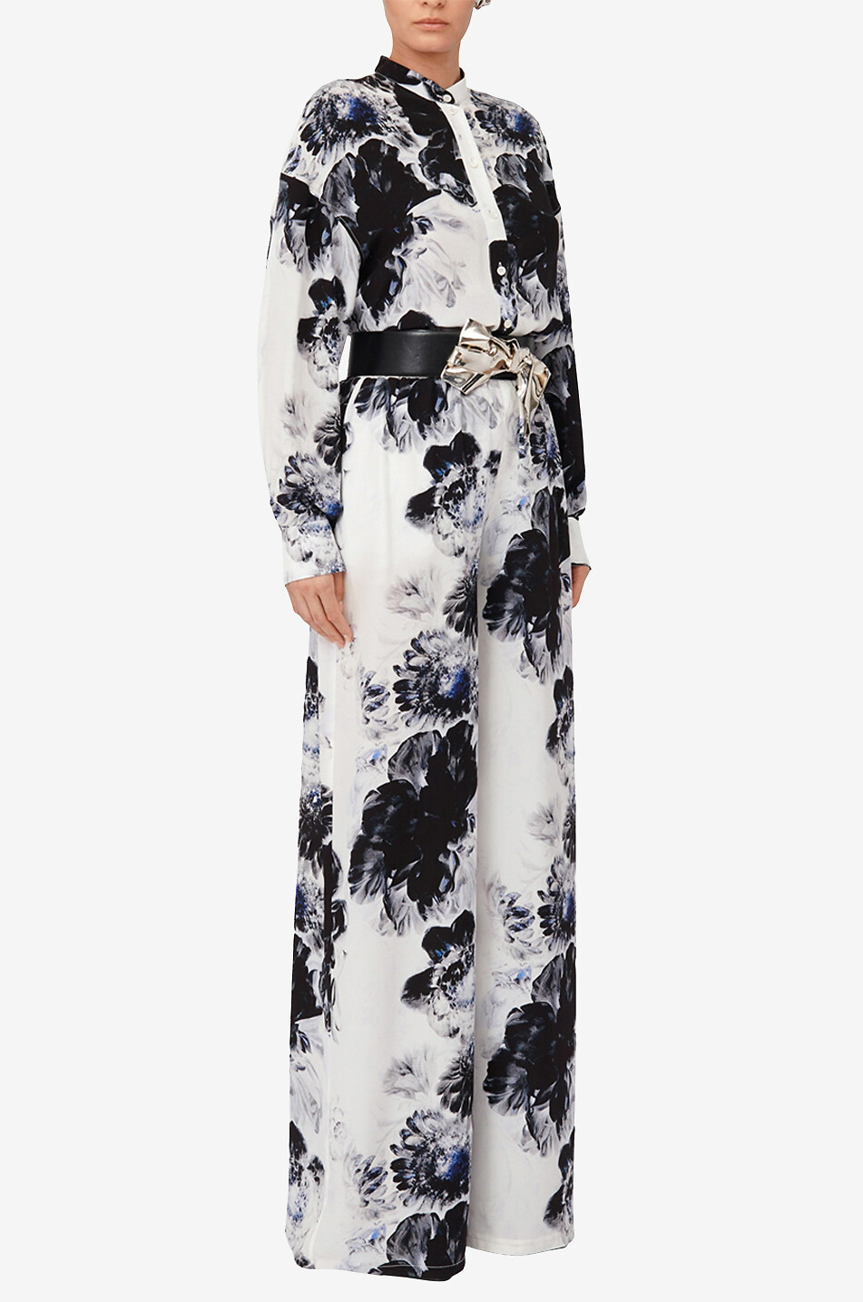 ALEXANDER McQUEEN Chemise en soie fleurie Chiaroscuro Cocoon Sleeve Femme MULTICOLORE 5