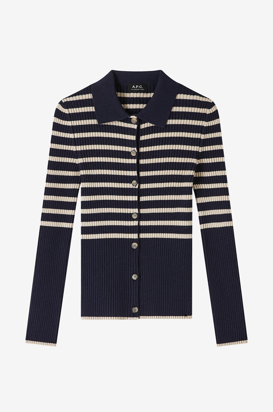 Mallory striped cashmere blend cardigan