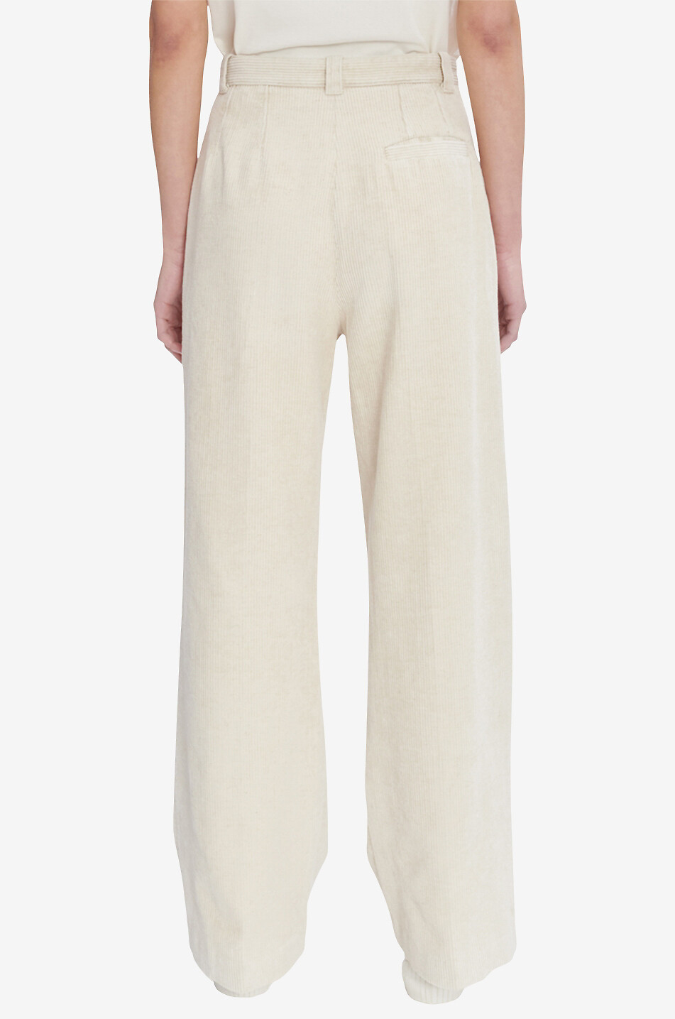 A.P.C. Bundfaltenhose mit weitem Bein aus Baumwolle und Leinen Tressie Damen CREMEFARBEN 5