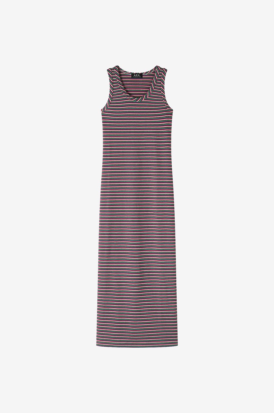 Shelly striped crochet long tank dress