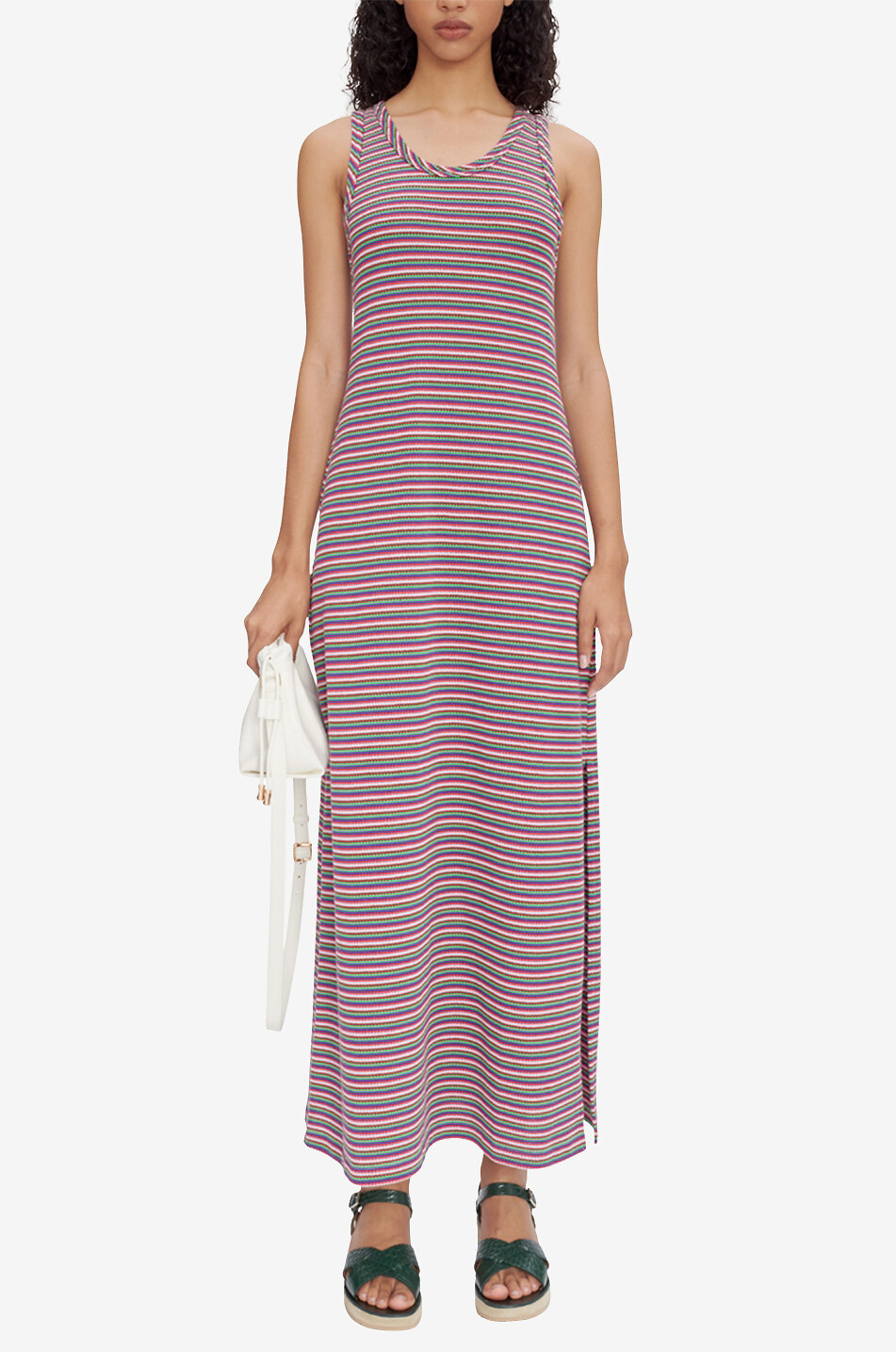 Gehäkeltes gestreiftes Tank-Kleid Shelly