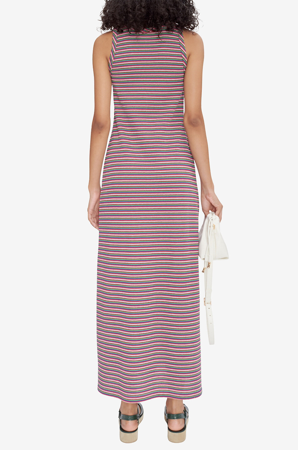 Gehäkeltes gestreiftes Tank-Kleid Shelly