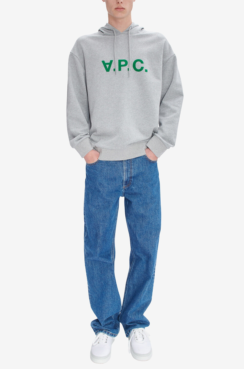 A.P.C. Sweat-shirt à capuche en coton bio Milo Homme GRIS 2