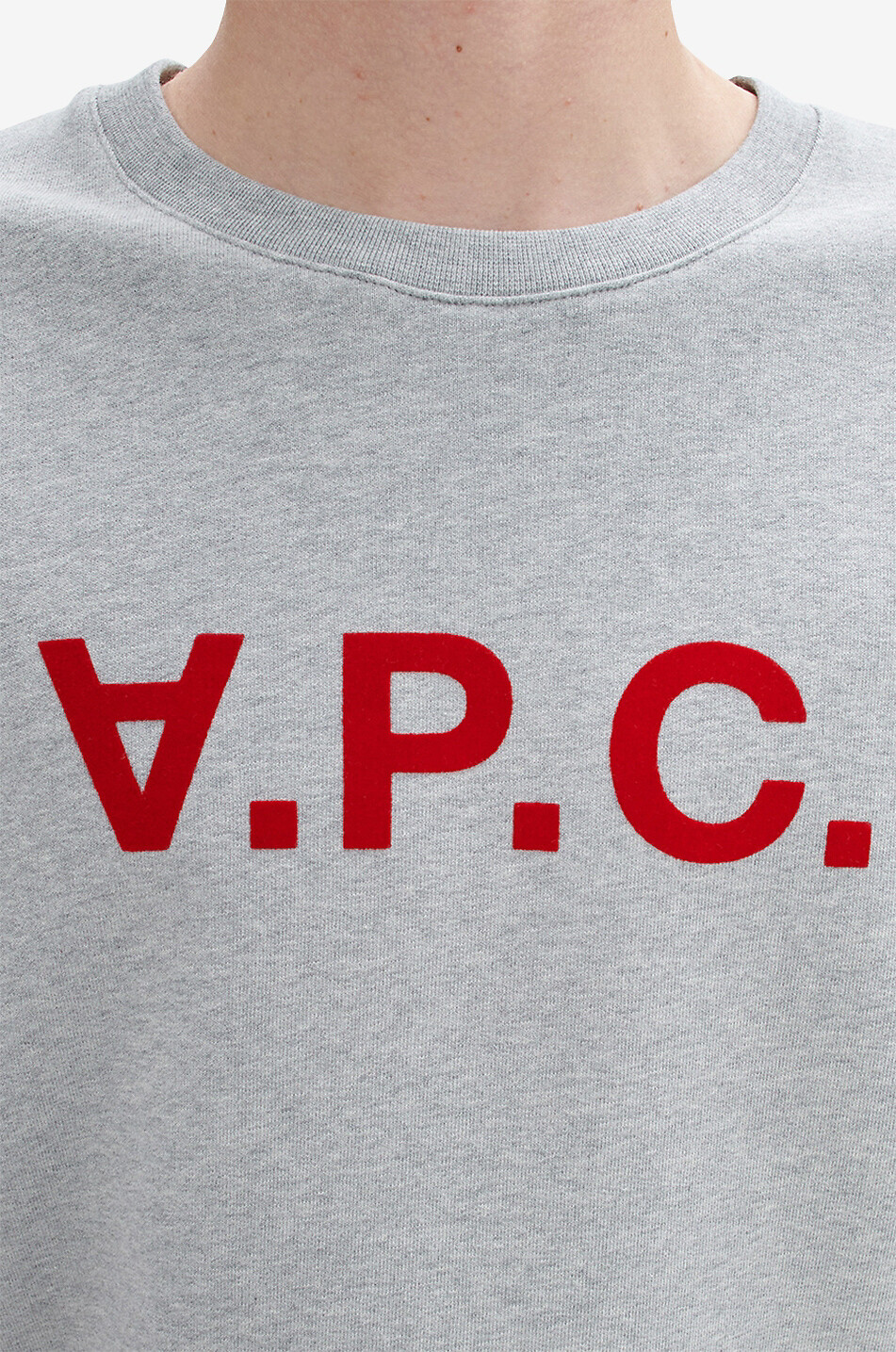 A.P.C. Sweat-shirt à col rond en coton bio VPC Homme GRIS 5