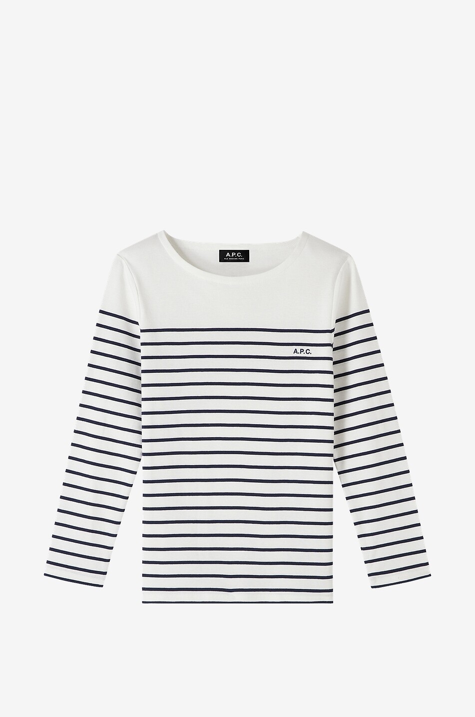 A.P.C. Thelma organic cotton Breton T-shirt Women EGGSHELL 1