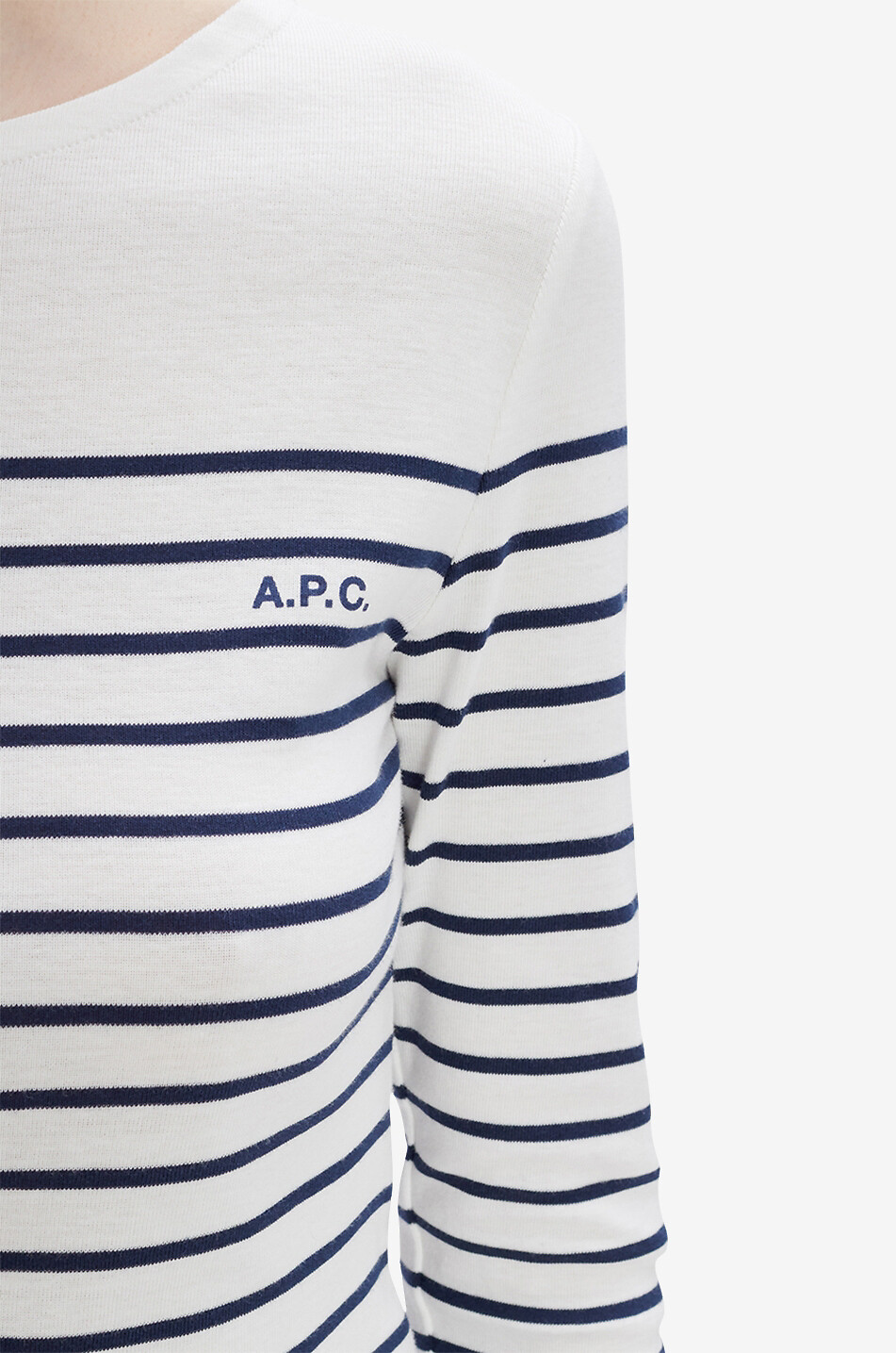 A.P.C. Thelma organic cotton Breton T-shirt Women EGGSHELL 5