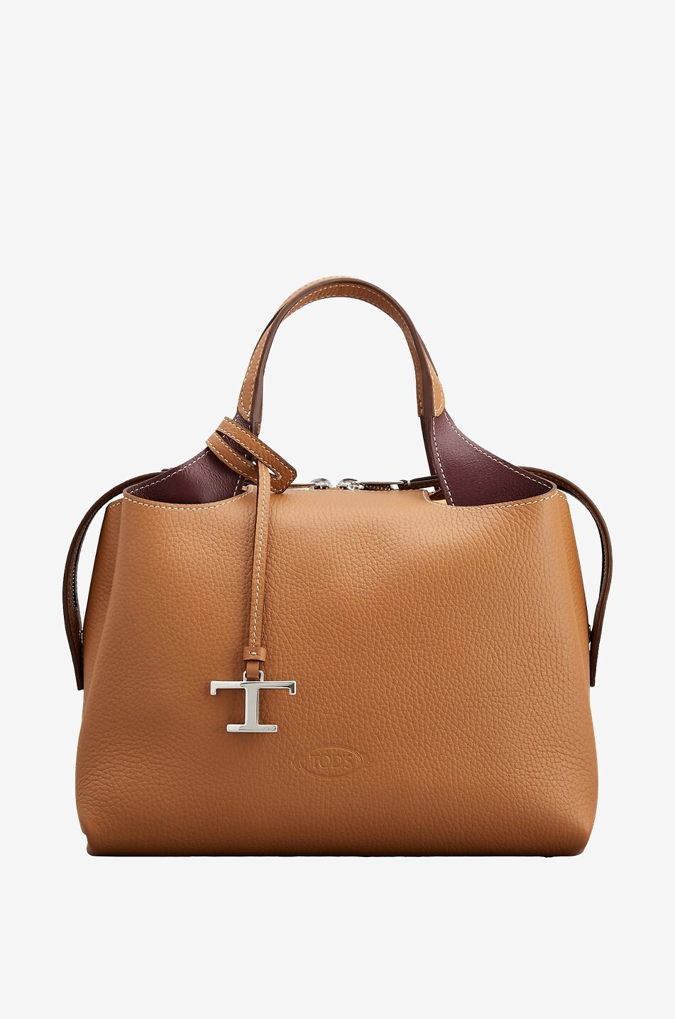 Bowling-Tasche aus genarbtem Leder Medium