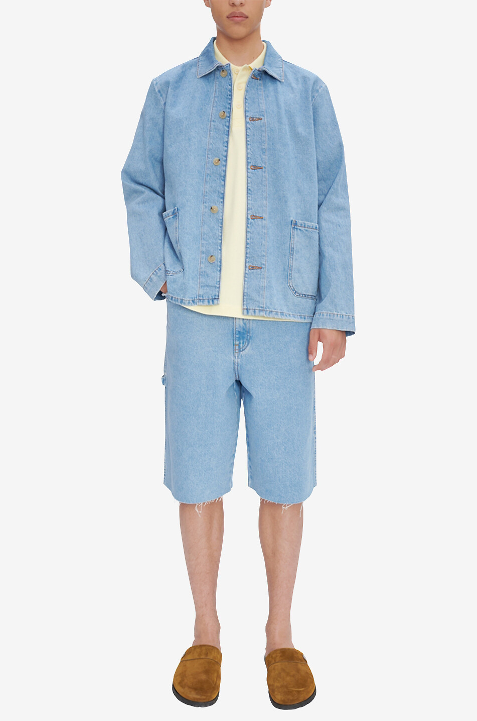 A.P.C. Kerlouan recycled denim shirt jacket Men LIGHT BLUE 3