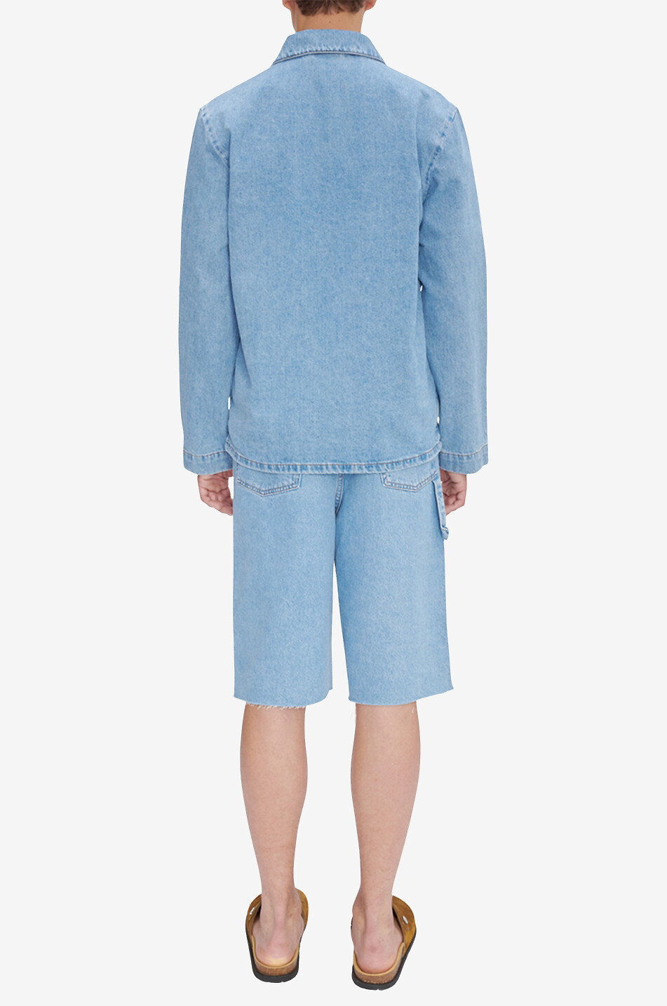 A.P.C. Kerlouan recycled denim shirt jacket Men LIGHT BLUE 5