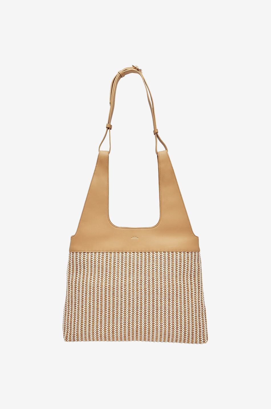 Sac cabas tressé effet cuir Sophie