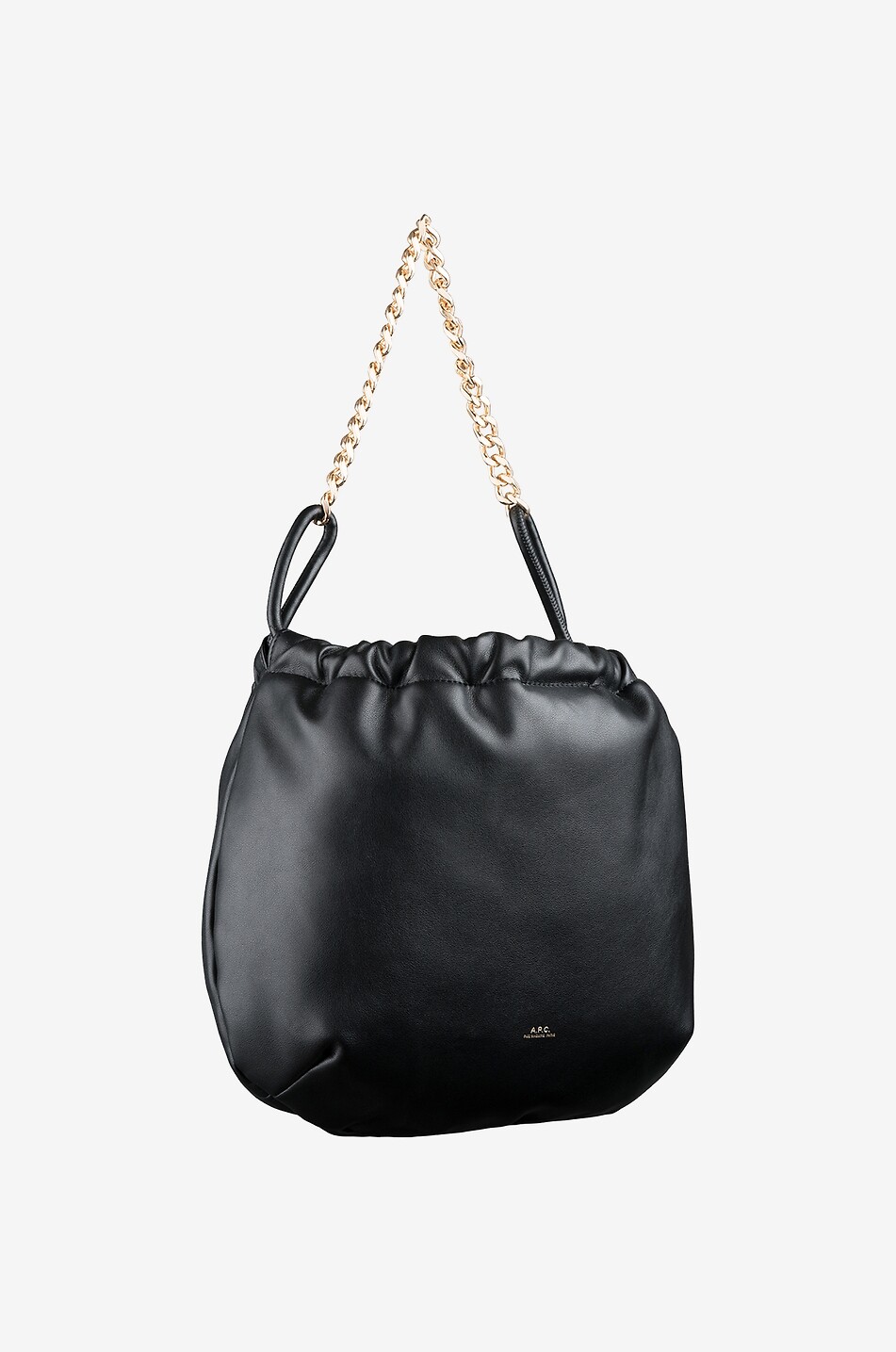 A.P.C. Ninon chain strap faux leather hobo bag Women BLACK 2