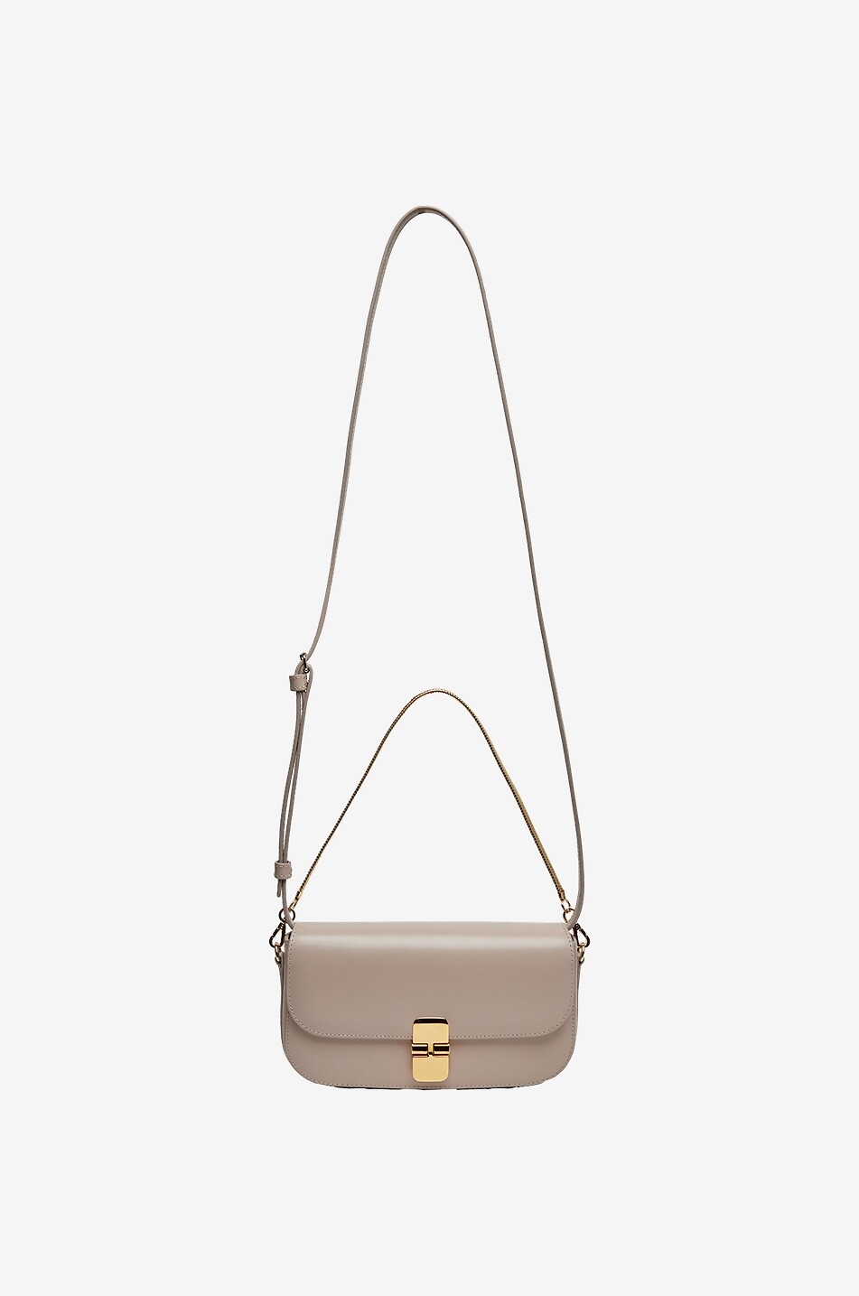 Glattleder-Schultertasche Clutch Grace Chain