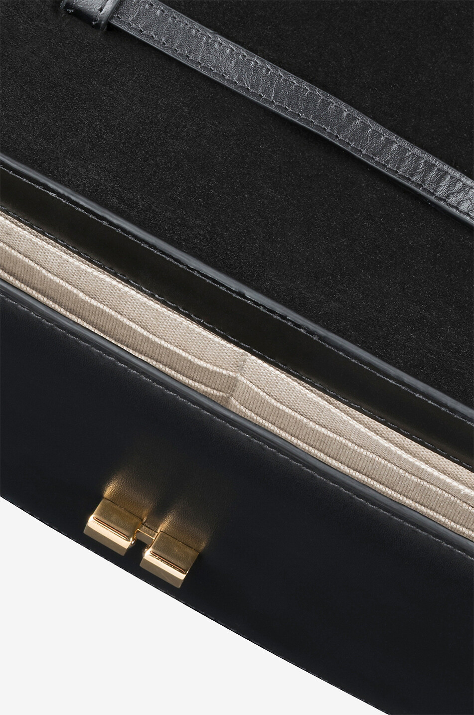 A.P.C. Glattleder-Schultertasche Clutch Grace Chain Damen SCHWARZ 4