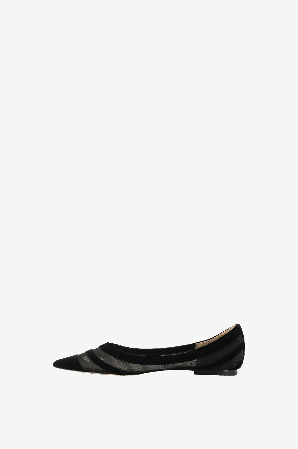 JIMMY CHOO Ballerinas aus Mesh und Samt Love Flat Damen SCHWARZ 3