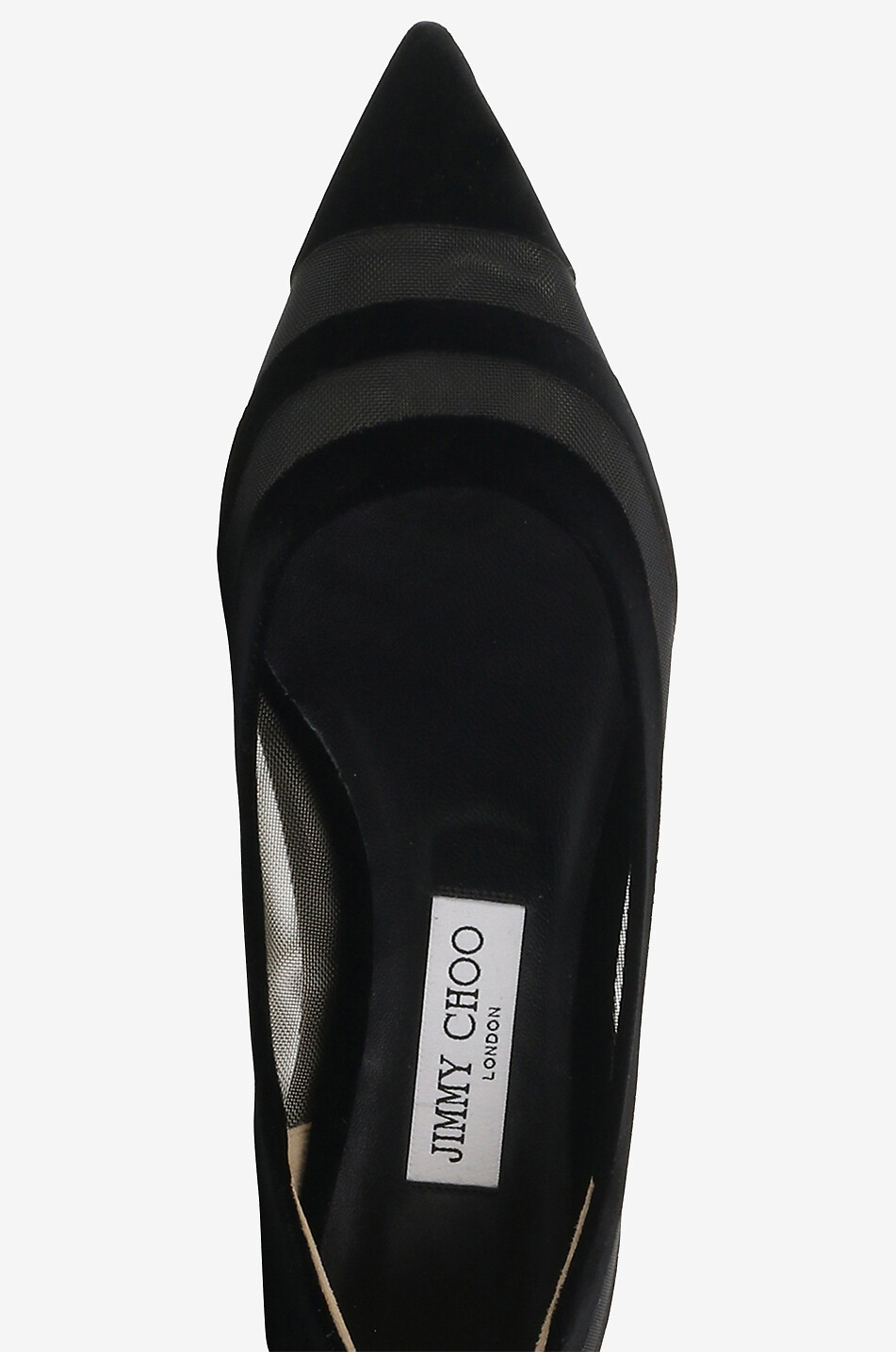 JIMMY CHOO Ballerinas aus Mesh und Samt Love Flat Damen SCHWARZ 5