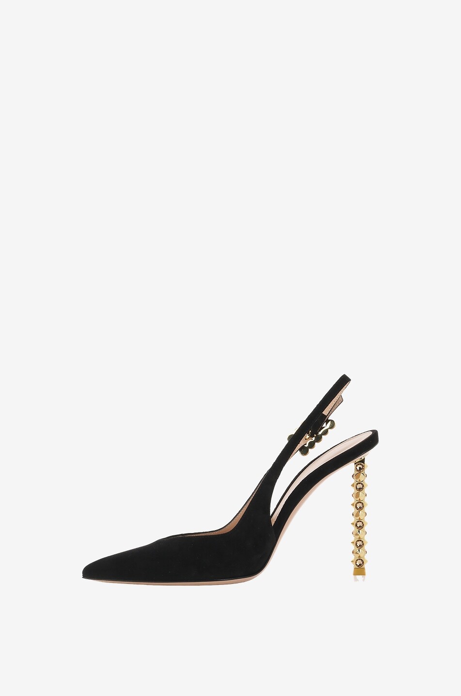 Bijou heel sling-back pumps in suede 95