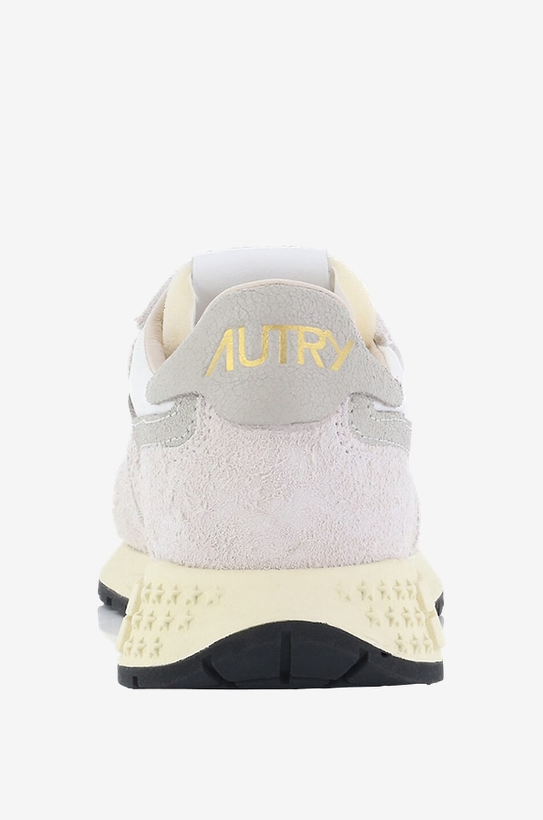 AUTRY Reelwind low-top multi-material lace-up sneakers Women EGGSHELL 4