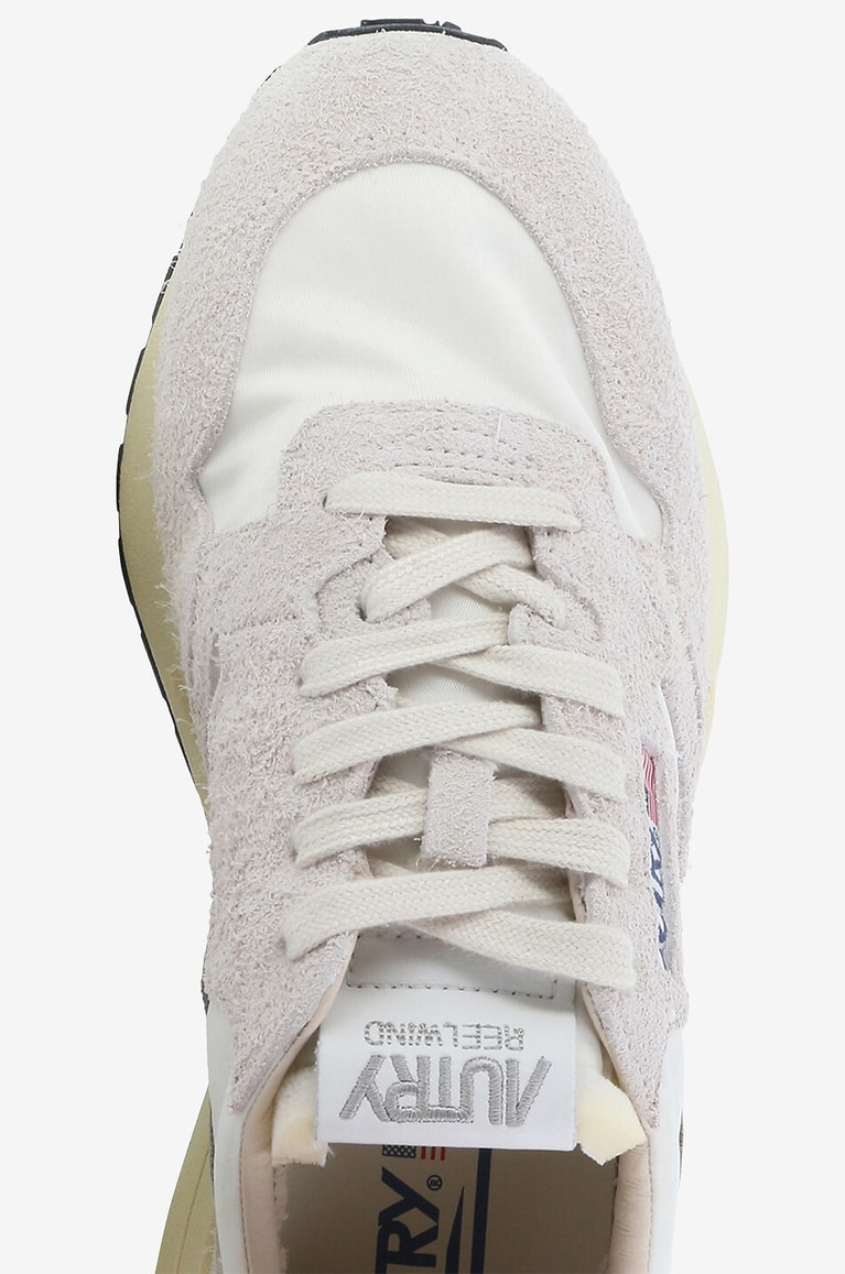 AUTRY Reelwind low-top multi-material lace-up sneakers Women EGGSHELL 5
