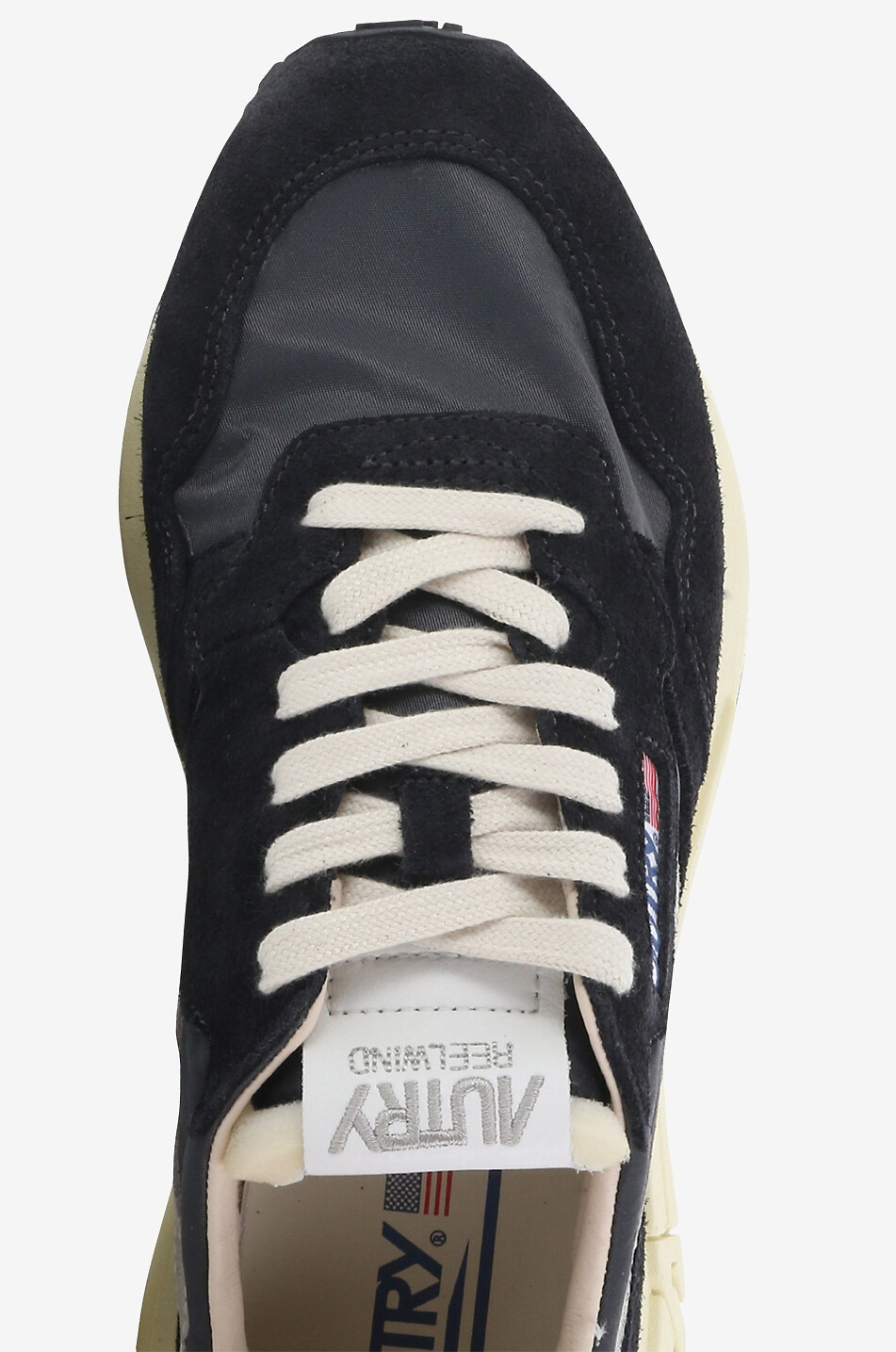 AUTRY Niedrige Materialmix-Schnürsneakers Reelwind Damen SCHWARZ 5