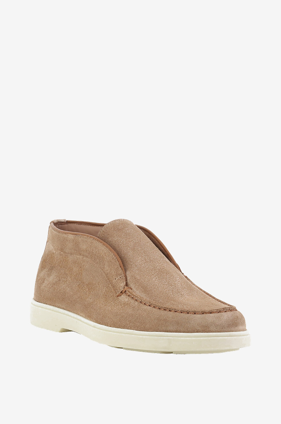 SANTONI Loafer spirit suede ankle boots Women MEDIUM BROWN 1