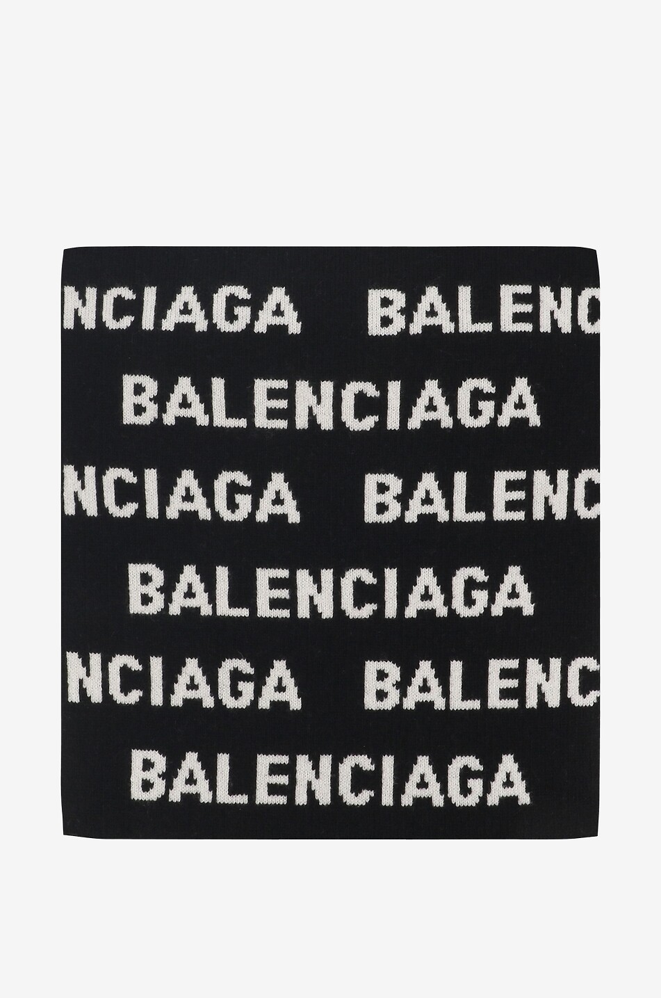 BALENCIAGA Jacquard-Strick-Schal Balenciaga Horizontal Allover Damen SCHWARZ 1