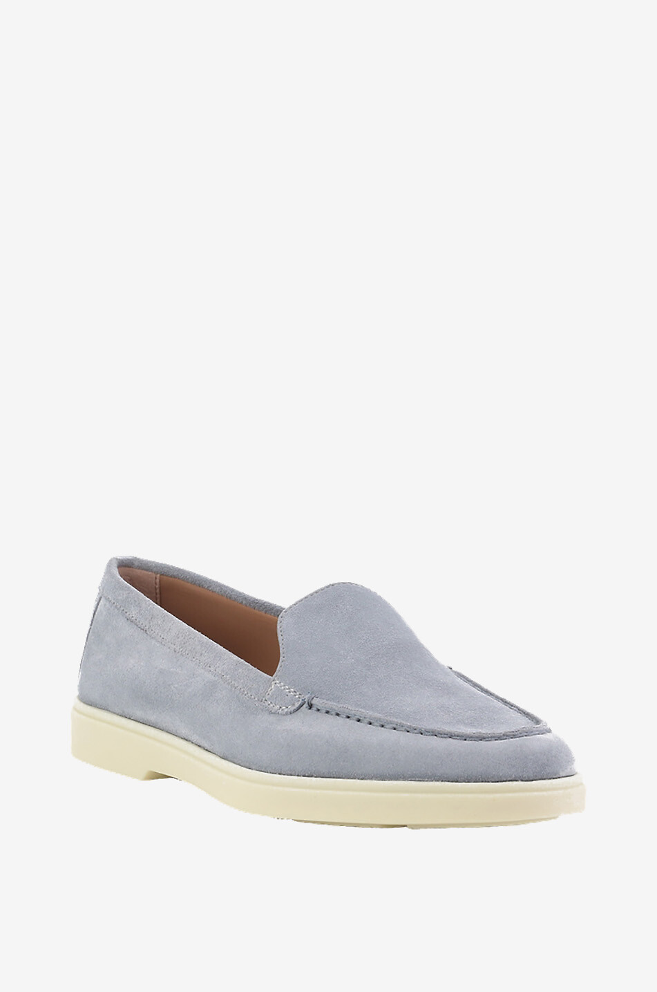 SANTONI Mokassins aus Wildleder mit Gummisohlen Damen HELLBLAU 1