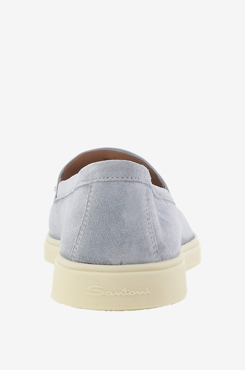 SANTONI Mokassins aus Wildleder mit Gummisohlen Damen HELLBLAU 4