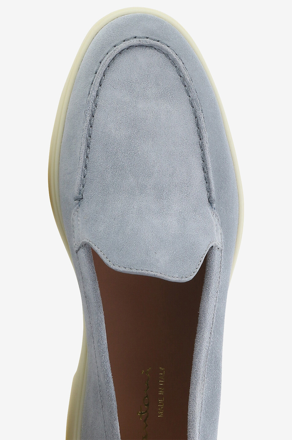 SANTONI Mokassins aus Wildleder mit Gummisohlen Damen HELLBLAU 5