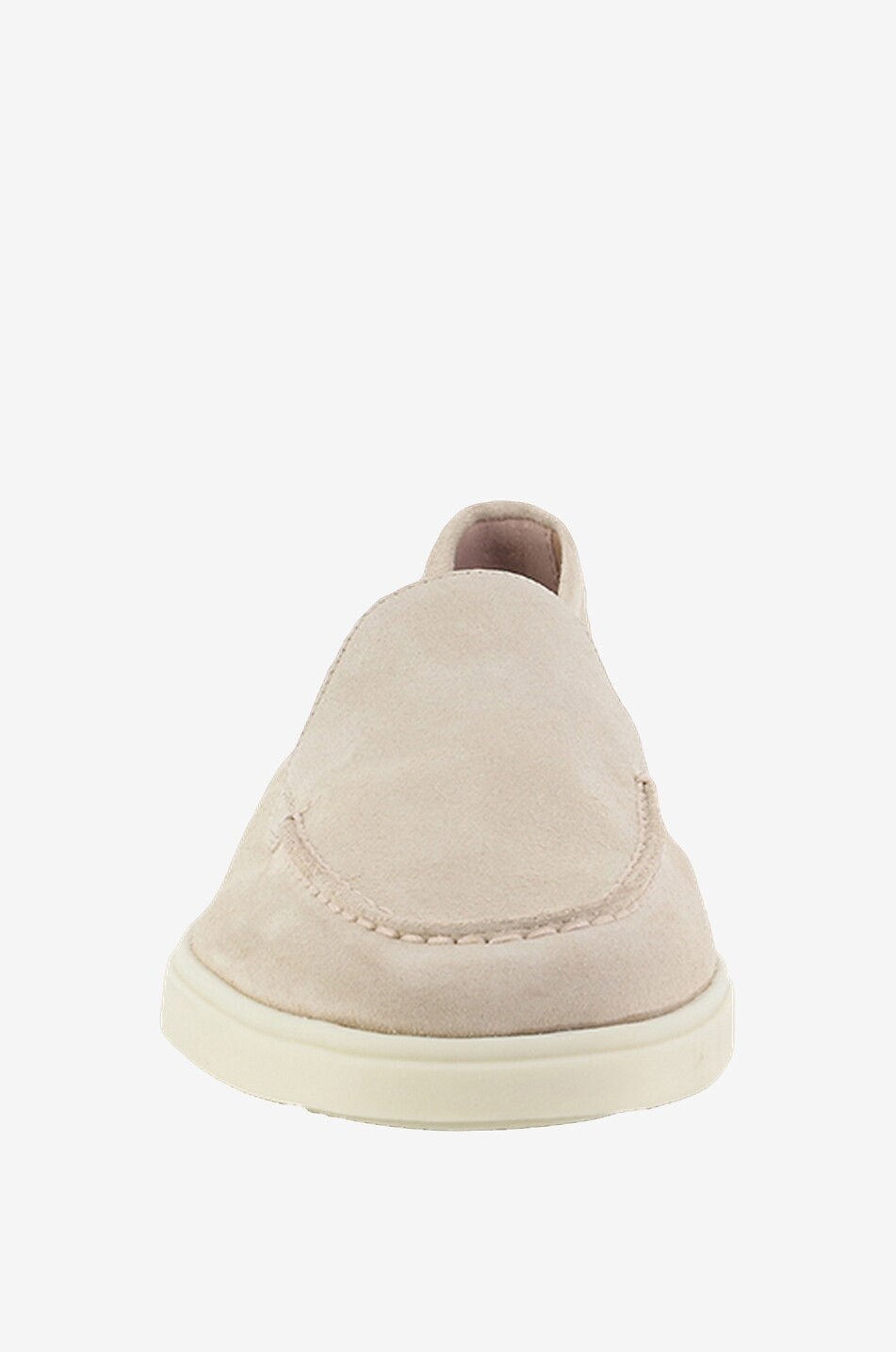 SANTONI Mokassins aus Wildleder mit Gummisohlen Damen Hellbeige 2