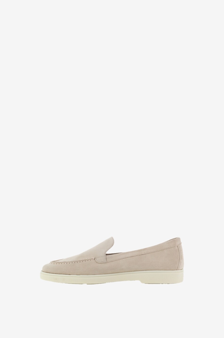 SANTONI Mokassins aus Wildleder mit Gummisohlen Damen Hellbeige 4
