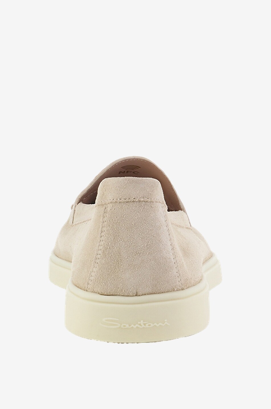 SANTONI Mokassins aus Wildleder mit Gummisohlen Damen Hellbeige 5