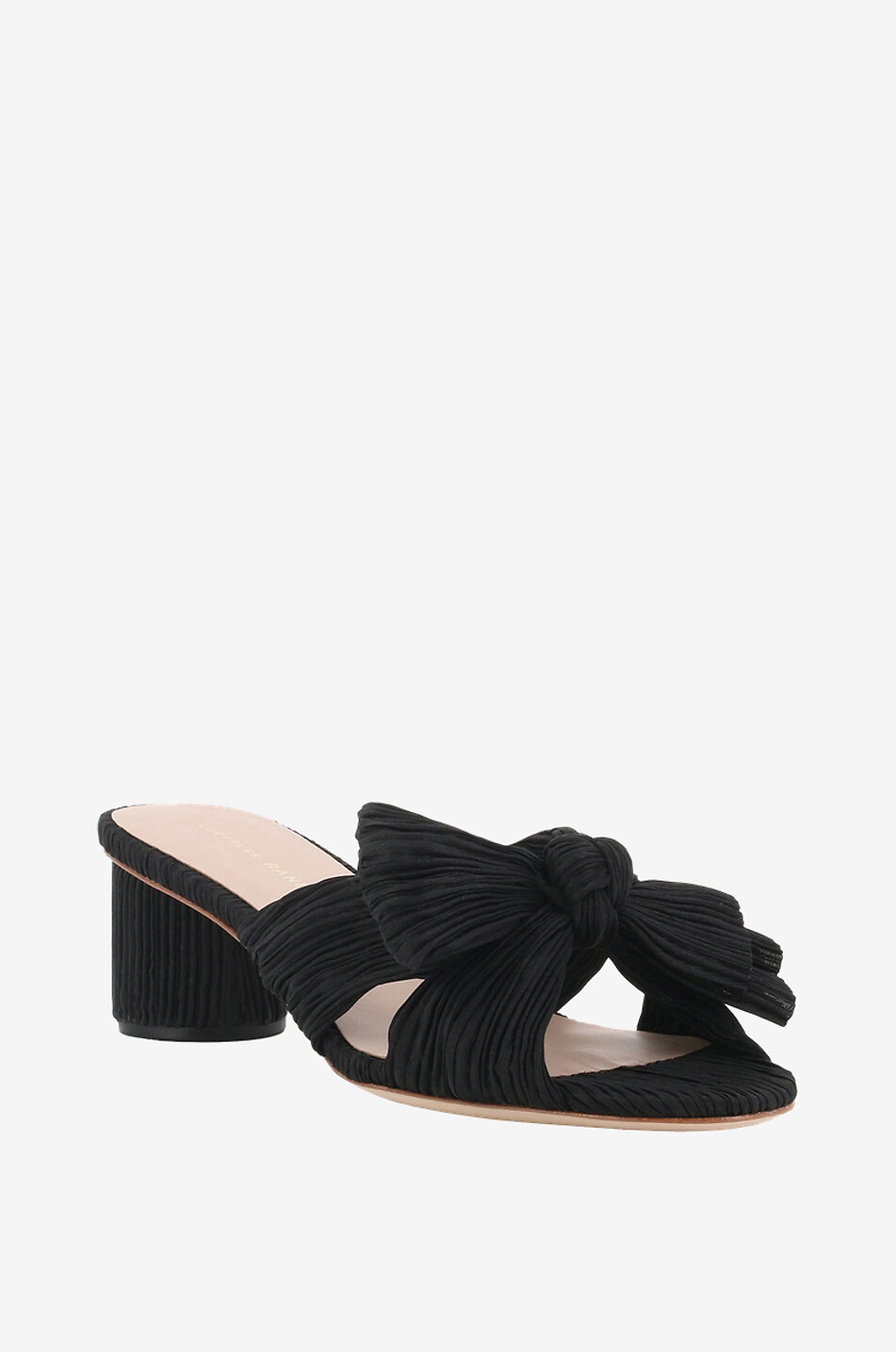 LOEFFLER RANDALL Plissierte Stoff-Pantoletten mit Schleife Emilia 45 Damen SCHWARZ 1
