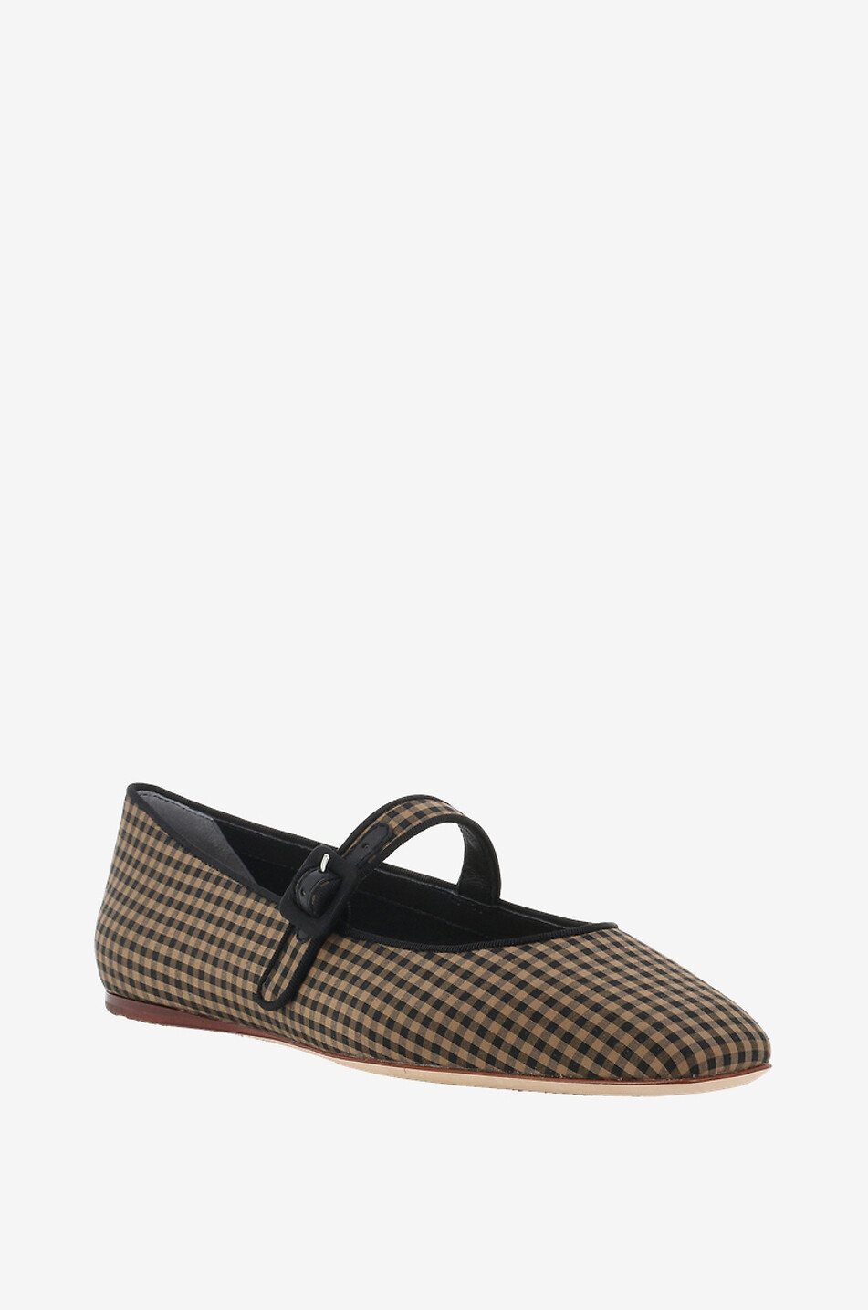LOEFFLER RANDALL Ginger flat fabric Mary Janes Women BROWN 1