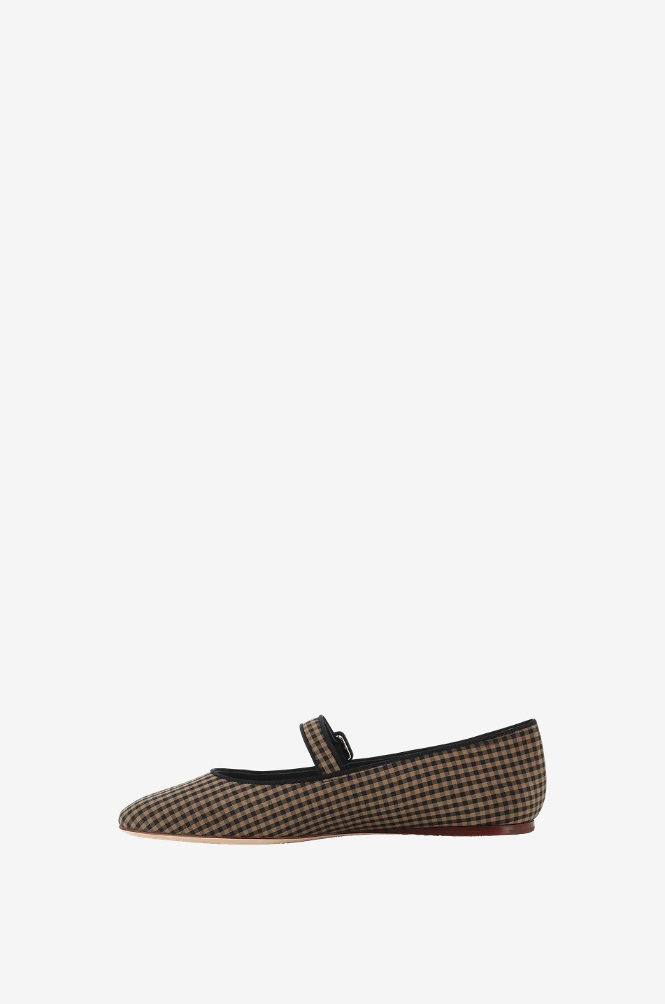 LOEFFLER RANDALL Ginger flat fabric Mary Janes Women BROWN 4