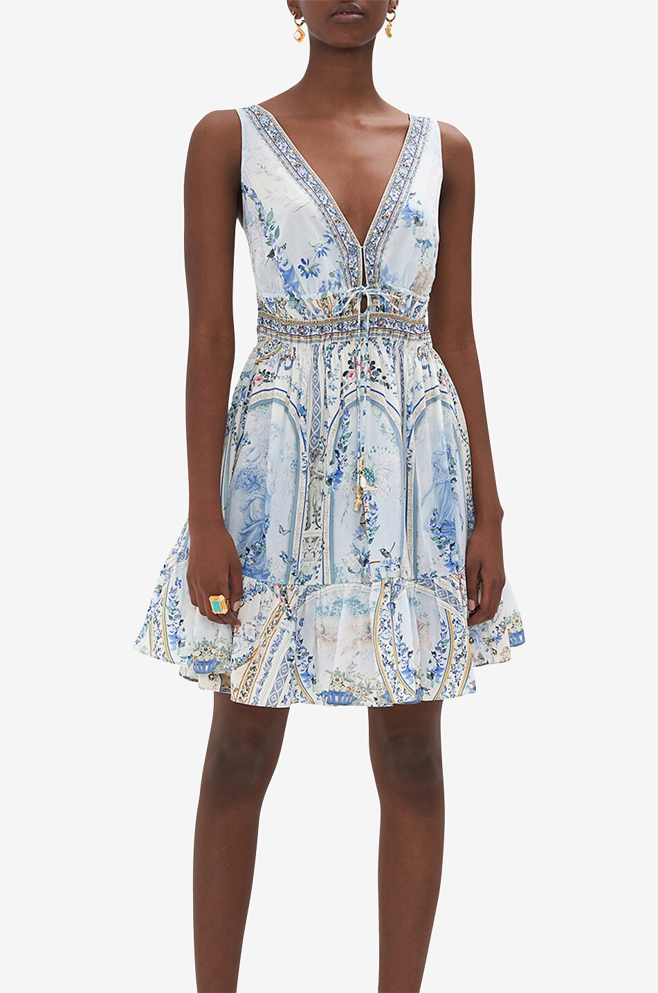 Seiden-Empire-Minikleid Season of the Siren