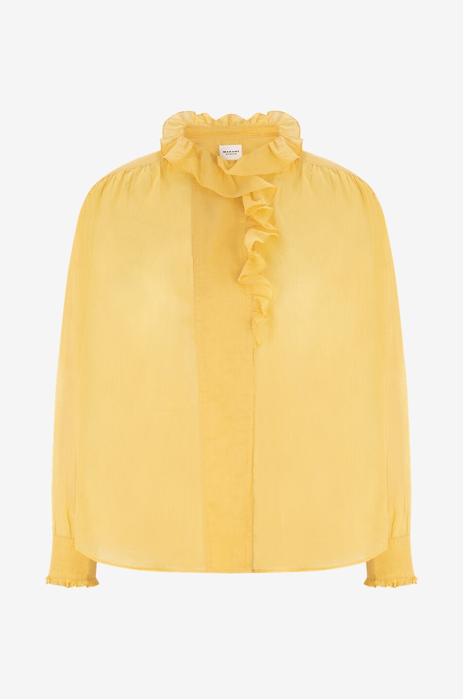 Blouse à volants en voile de coton Pamias