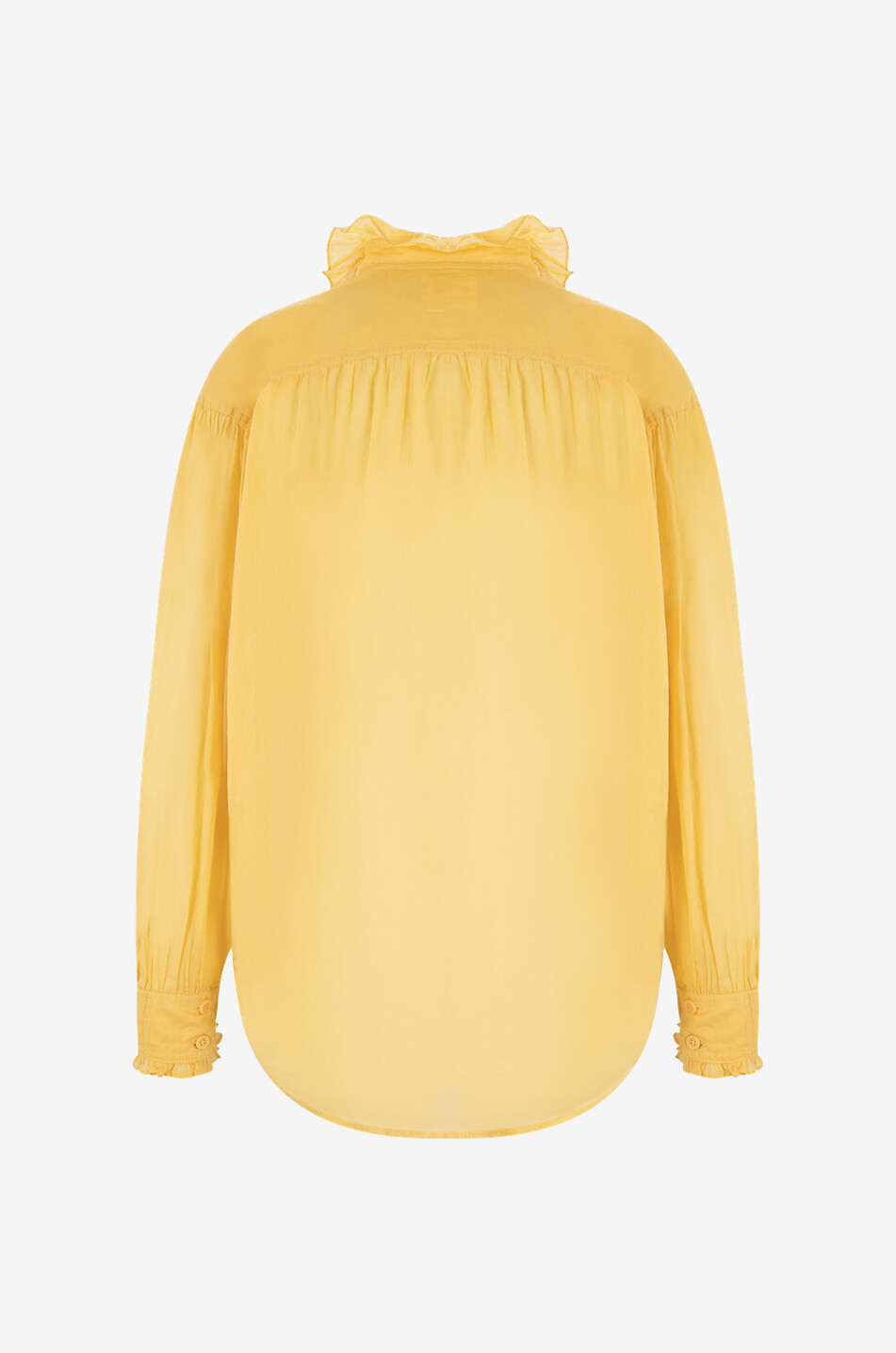 Blouse à volants en voile de coton Pamias