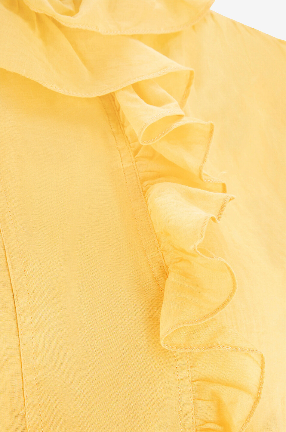 Blouse à volants en voile de coton Pamias
