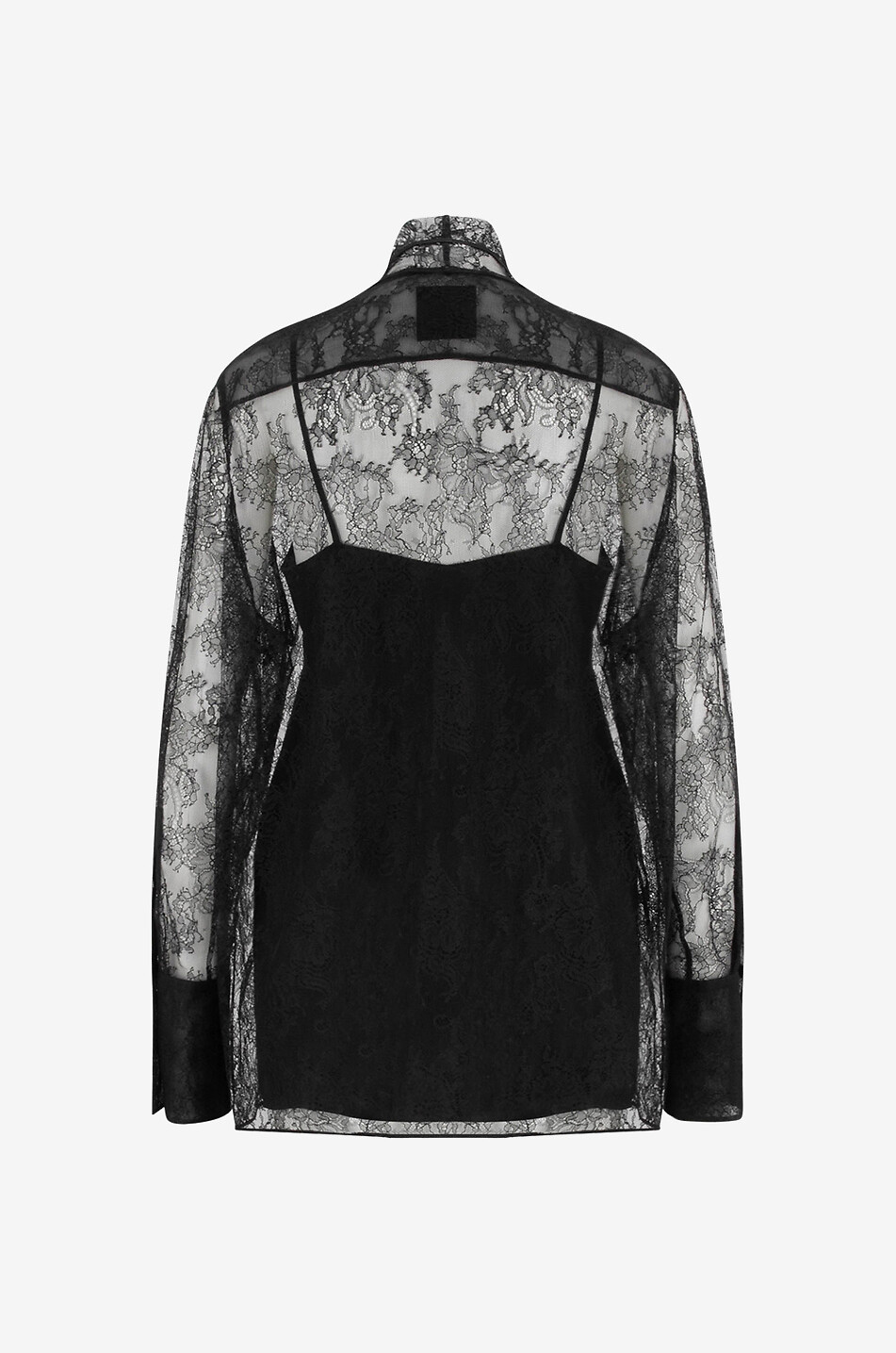 GIVENCHY Lace blouse with necktie Women BLACK 2