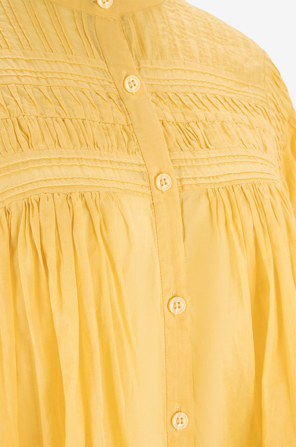 MARANT ETOILE Blouse en voile de coton bio Plalia Femme JAUNE 3