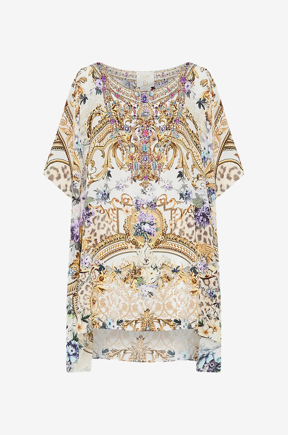 CAMILLA Caftan court en soie Palazzo Play Date Femme MULTICOLORE1 1