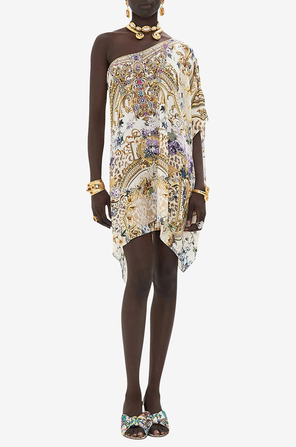 CAMILLA Caftan court en soie Palazzo Play Date Femme MULTICOLORE1 3