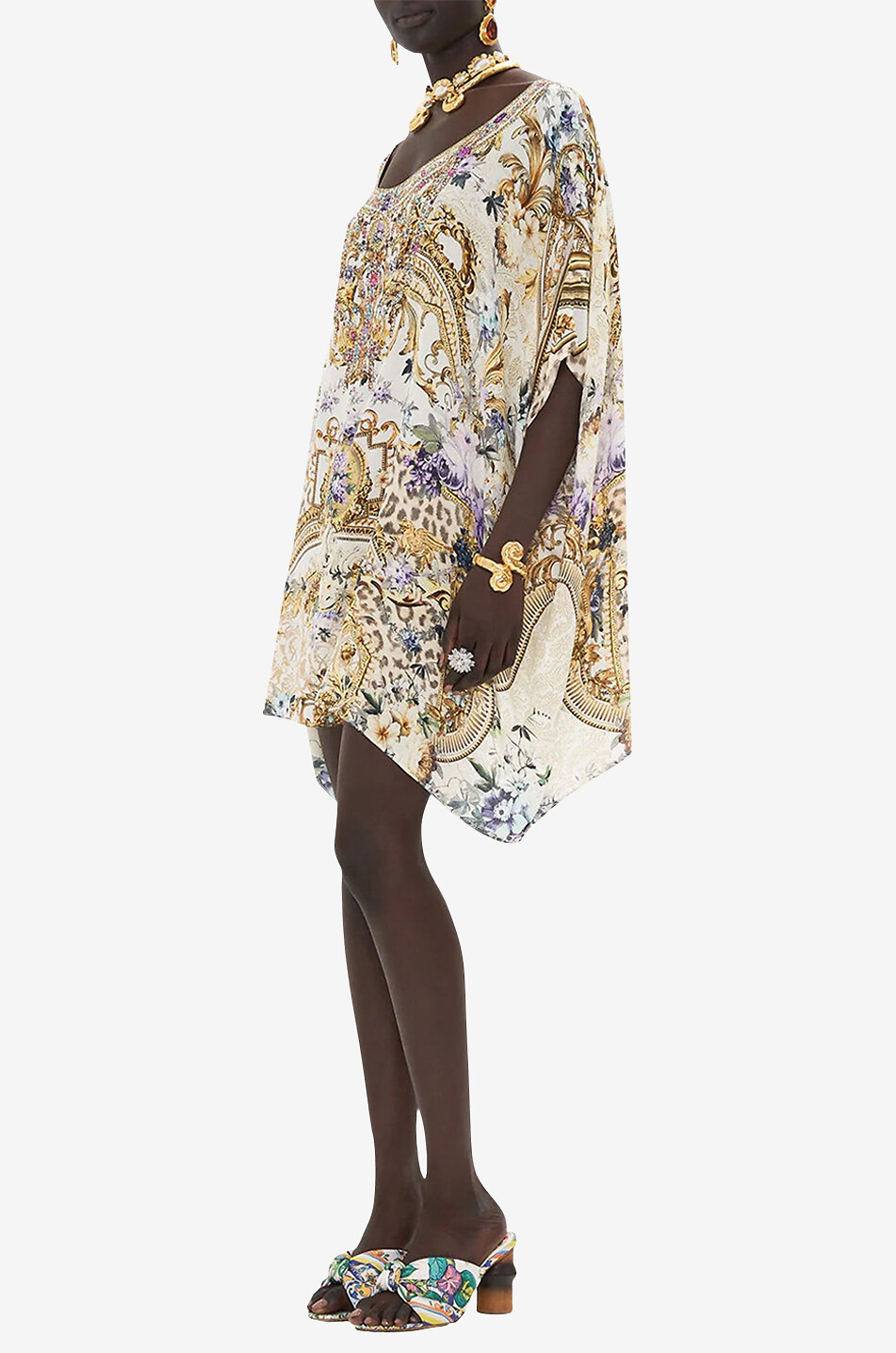 CAMILLA Caftan court en soie Palazzo Play Date Femme MULTICOLORE1 4