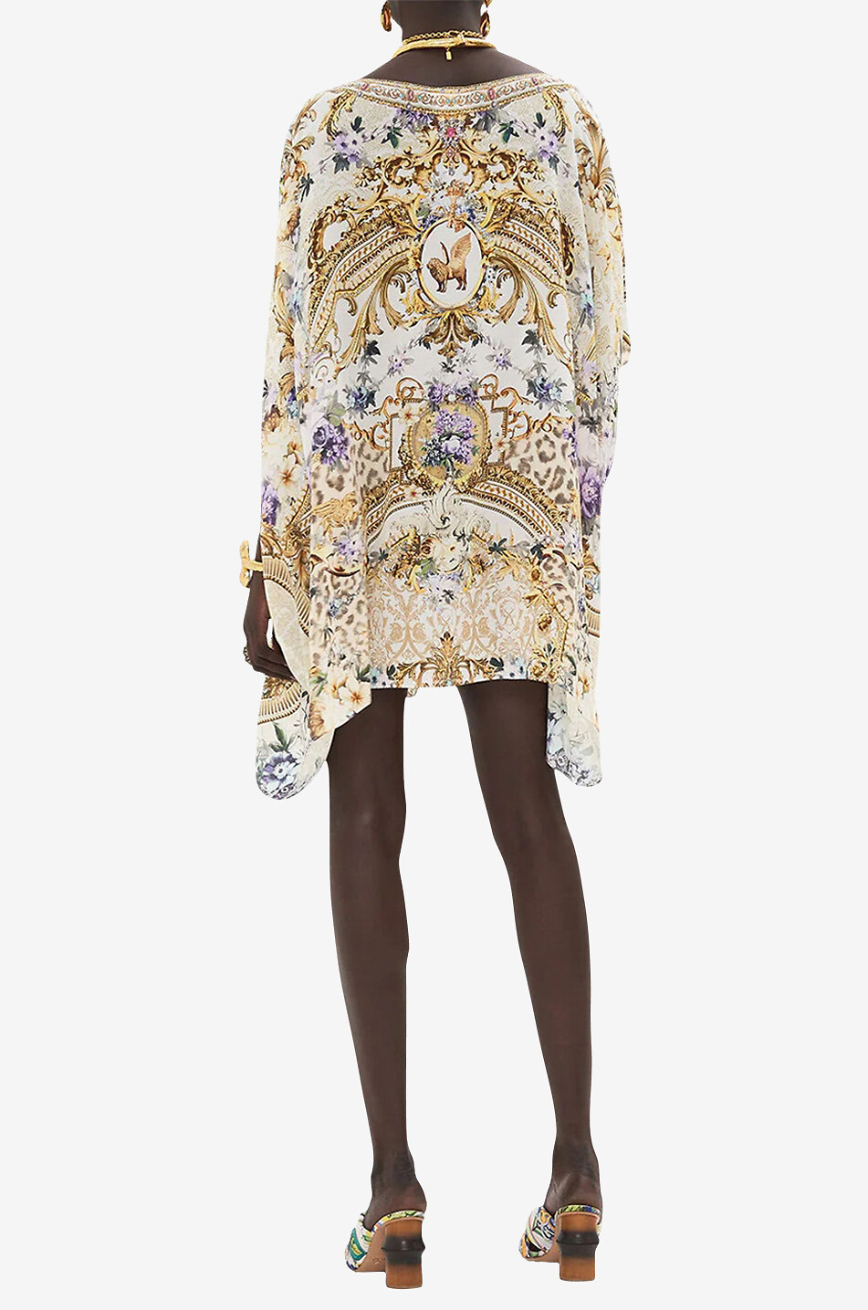CAMILLA Caftan court en soie Palazzo Play Date Femme MULTICOLORE1 5