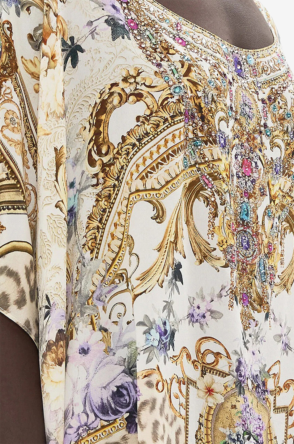 CAMILLA Caftan court en soie Palazzo Play Date Femme MULTICOLORE1 6
