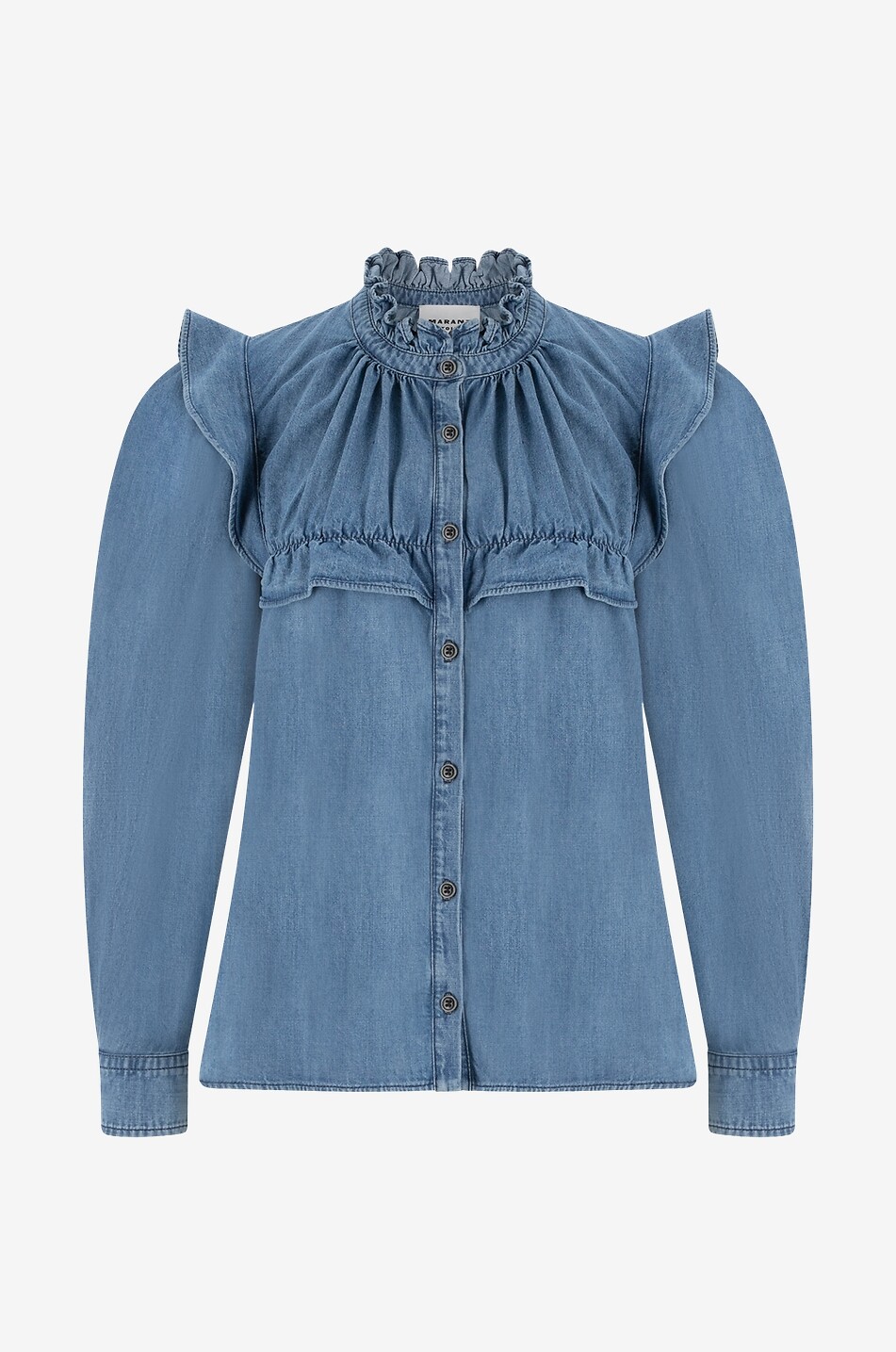 Chemise en denim à volants Idety