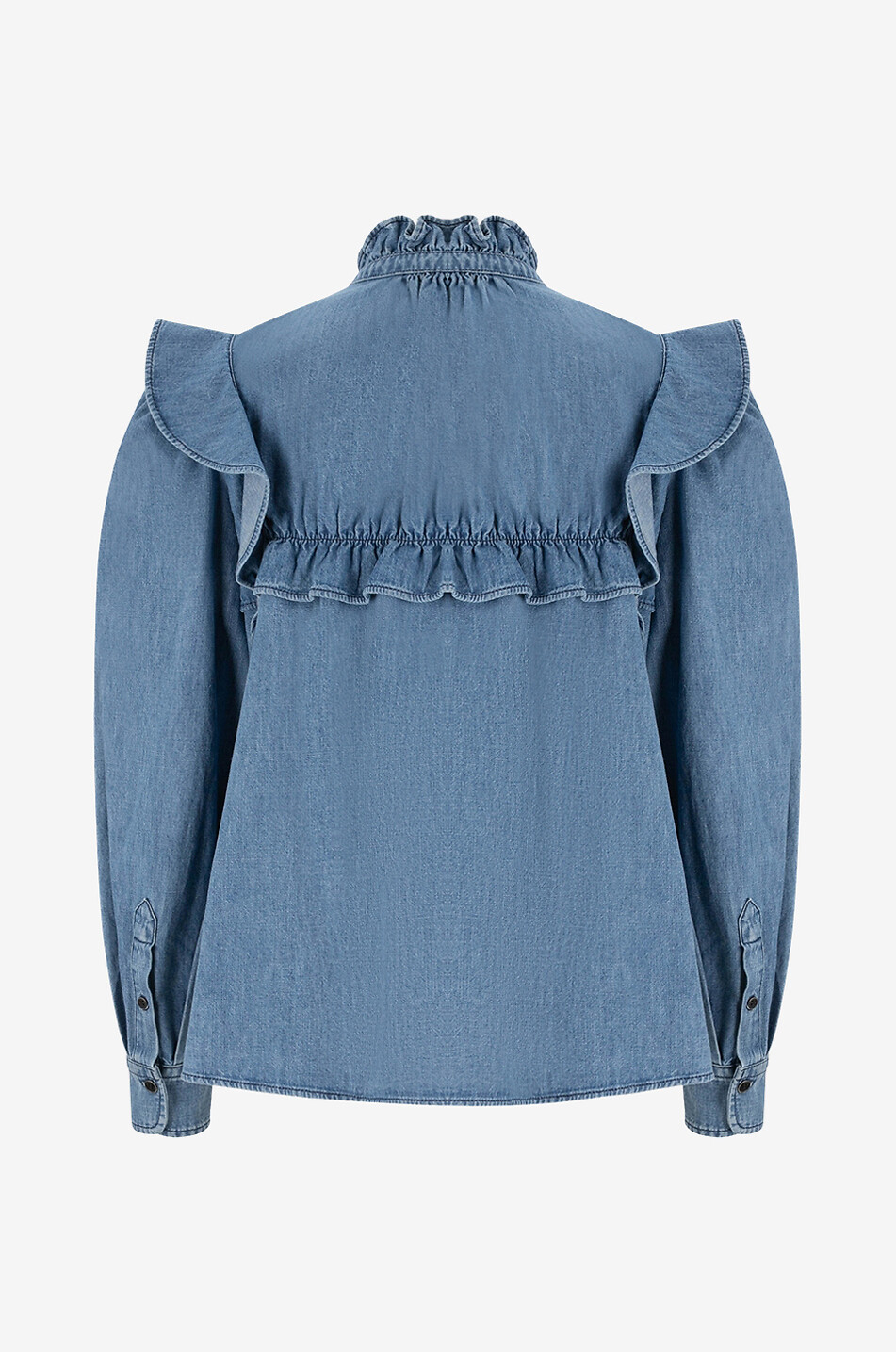 MARANT ETOILE Chemise en denim à volants Idety Femme BLEU 2